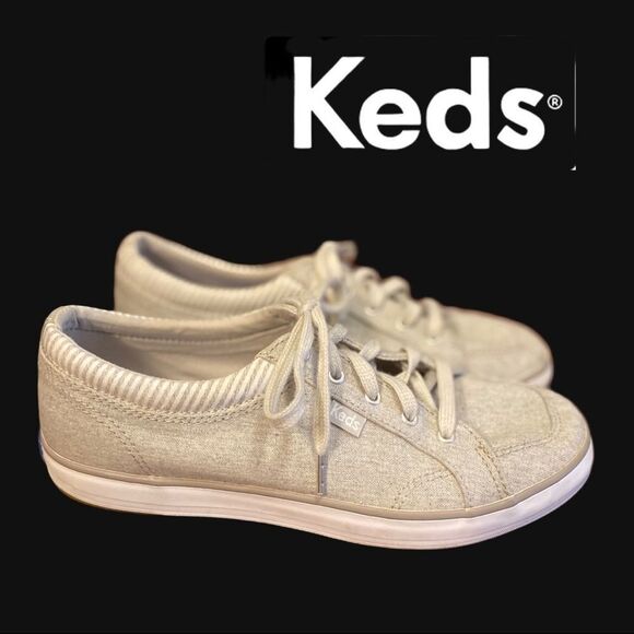 Keds Women's Canvas Striped Edging Sneakers 6.5 - Picture 1 of 5